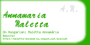 annamaria maletta business card