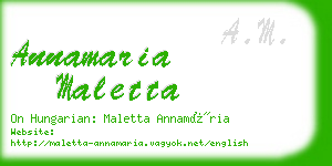 annamaria maletta business card